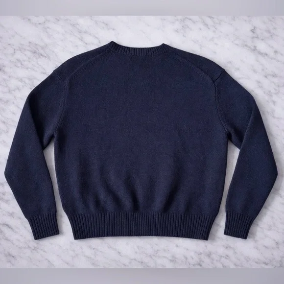 Polo Ralph Lauren Navy Bear Sweater Jumper XS